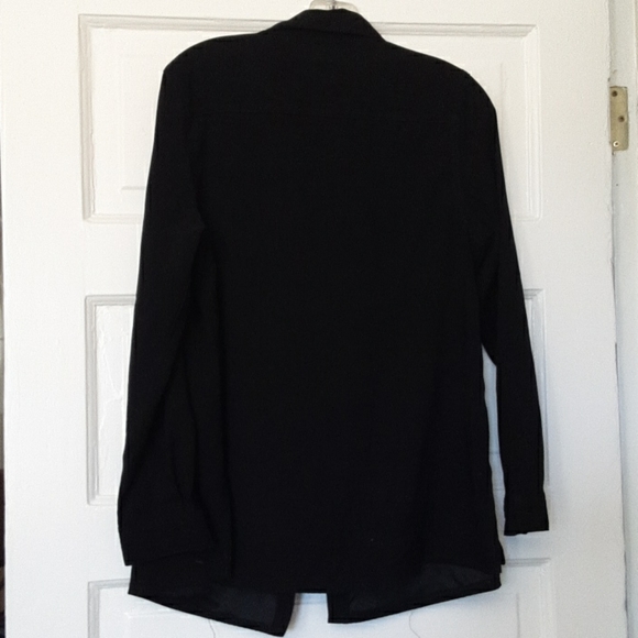 Black Button Down Maternity Shirt - Picture 3 of 4